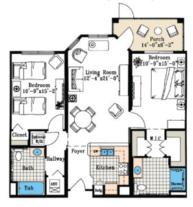 Alexandra - senior living floor plan