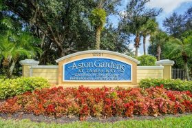 Aston Gardens At Tampa Bay sign