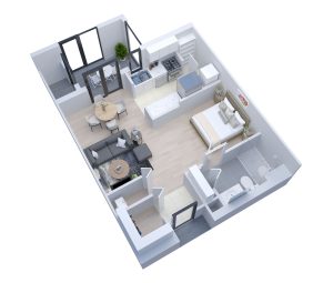 Abbey Suite - senior living floor plan