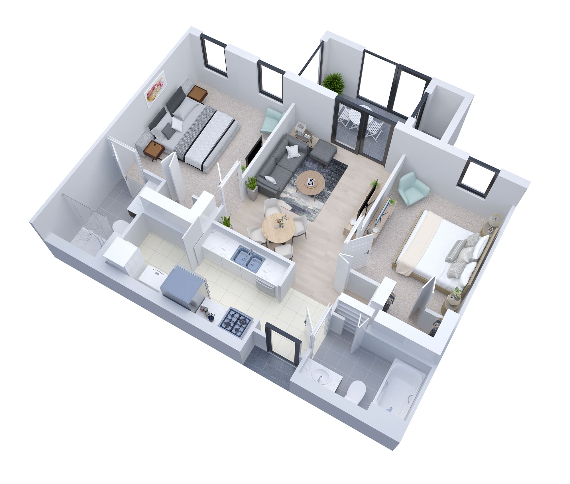 Hampton - senior living floor plan